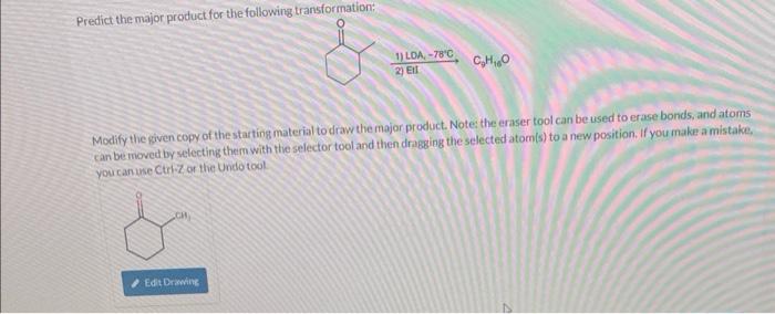 Solved Predict The Major Product For The Following | Chegg.com