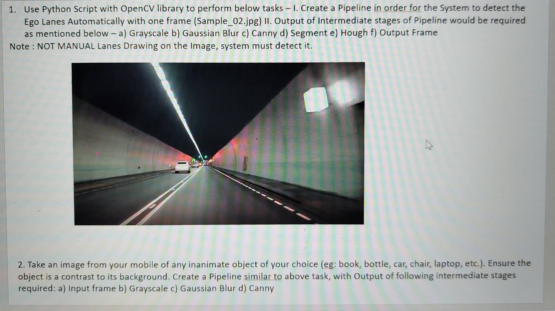 Solved Use Python Script with OpenCV library to perform | Chegg.com