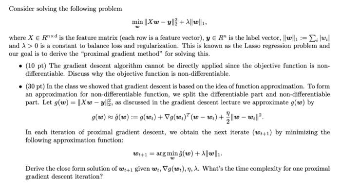 Solved Consider solving the following problem | Chegg.com
