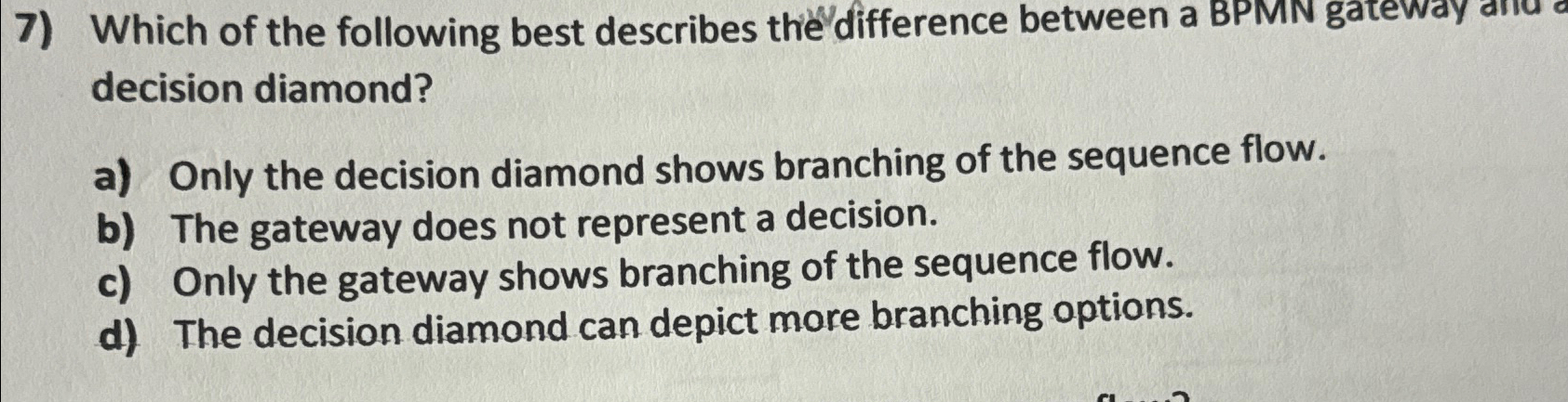 Solved Which of the following best describes the difference | Chegg.com