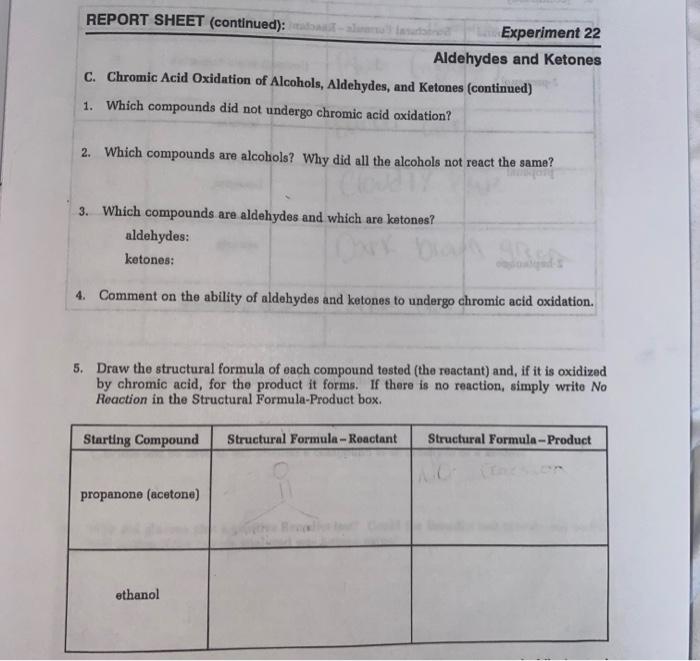 conclusion for aldehydes and ketones experiment