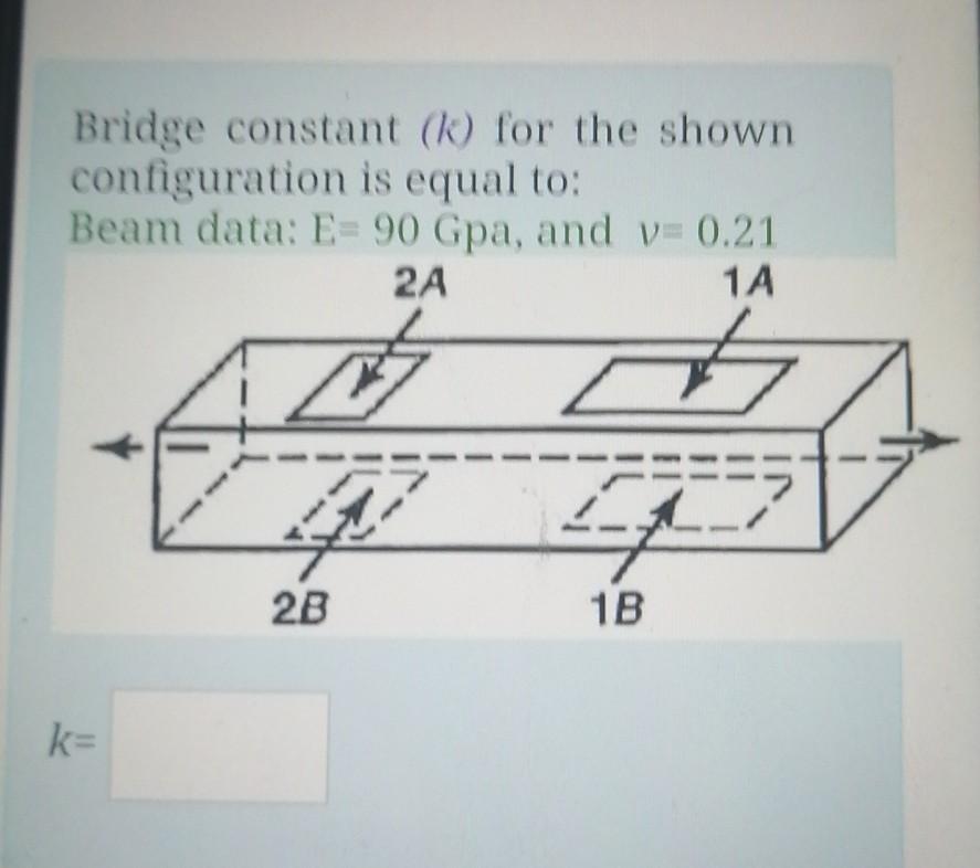 Solved Bridge constant (1) for the shown configuration is | Chegg.com