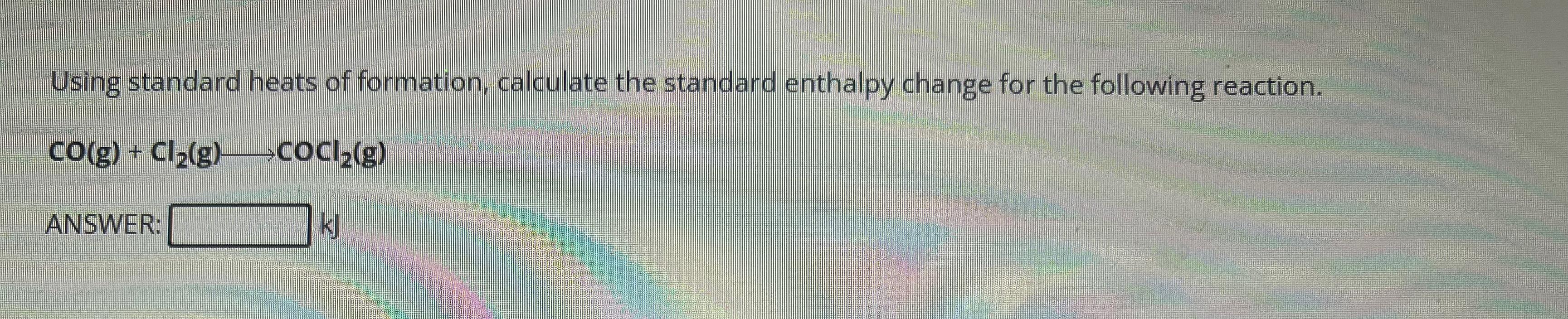 Solved Using Standard Heats Of Formation, Calculate The | Chegg.com