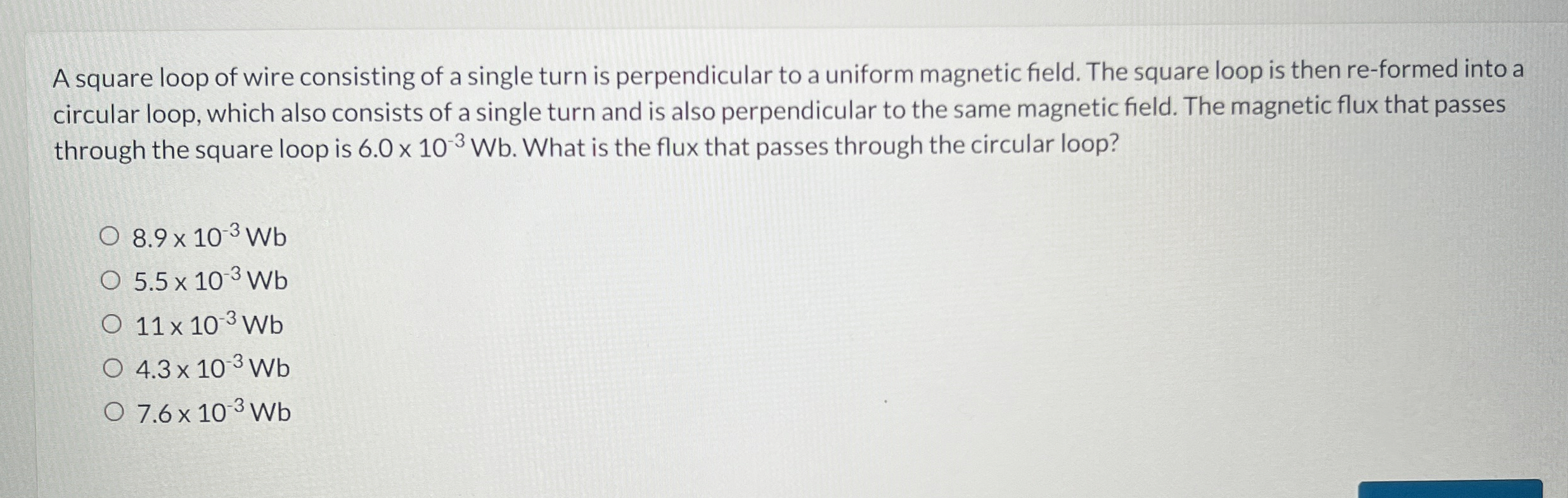 Solved A square loop of wire consisting of a single turn is | Chegg.com