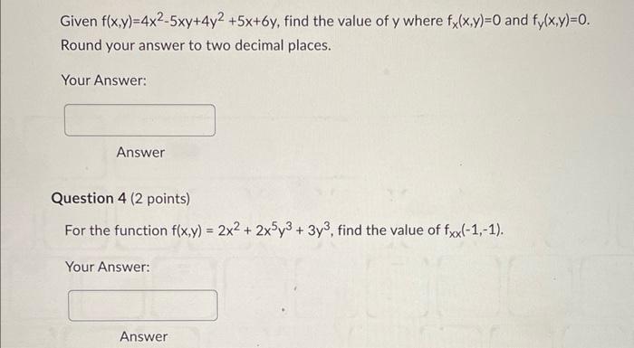 4) y= x - 5 x^ 2 =10 y^ 2