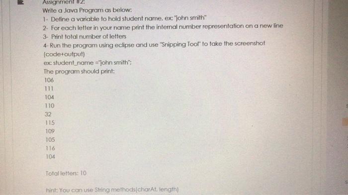 Solved Assignment #2: Write a Java Program as below: 1- | Chegg.com
