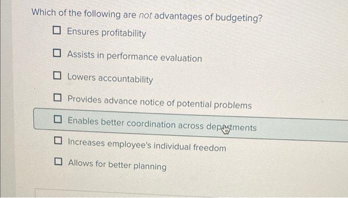 Solved Which Of The Following Are Not Advantages Of | Chegg.com