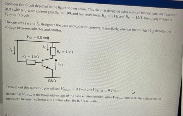 Solved Consider the circuit depicted in the figure shown | Chegg.com