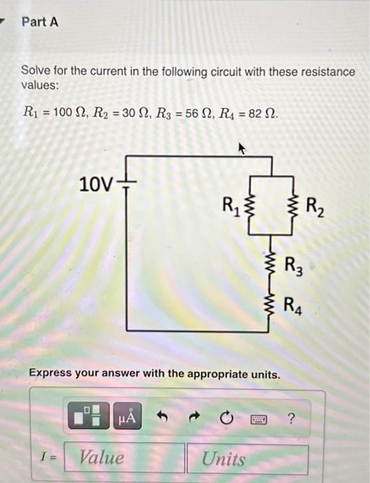 Solved Solve for the current in the following circuit with | Chegg.com
