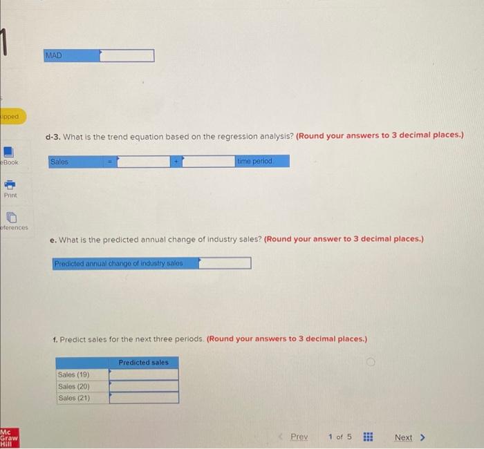 Solved Using the time series data in the table, respond to | Chegg.com