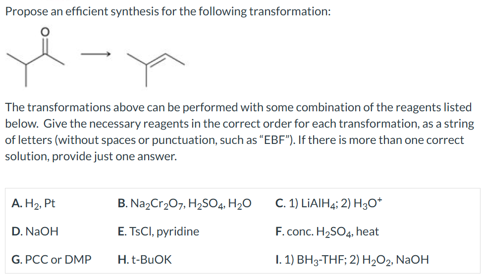 Solved Propose an efficient synthesis for the following | Chegg.com