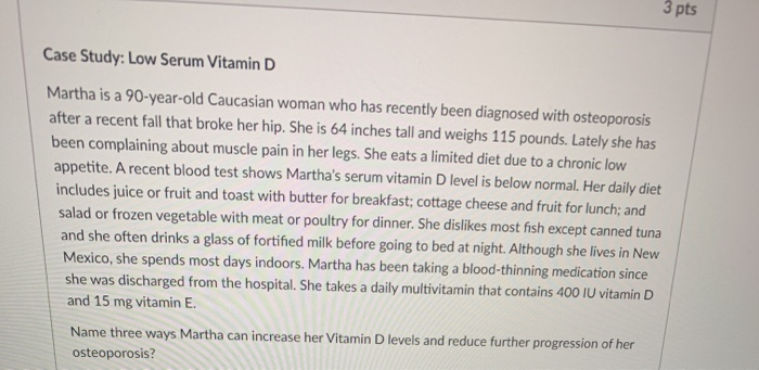 case study low serum vitamin d