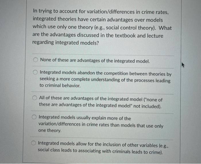 Solved In trying to account for variation/differences in | Chegg.com