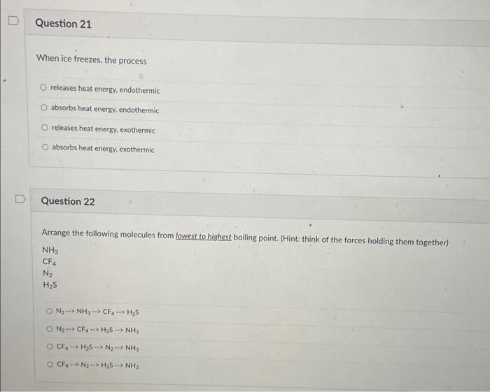 Solved When ice freezes, the process releases heat energy,
