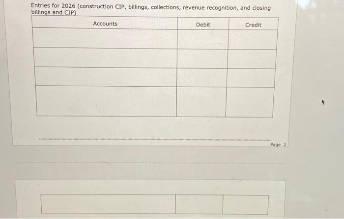 Solved Entries For 2024 Construction CIP Billings Chegg Com   Image