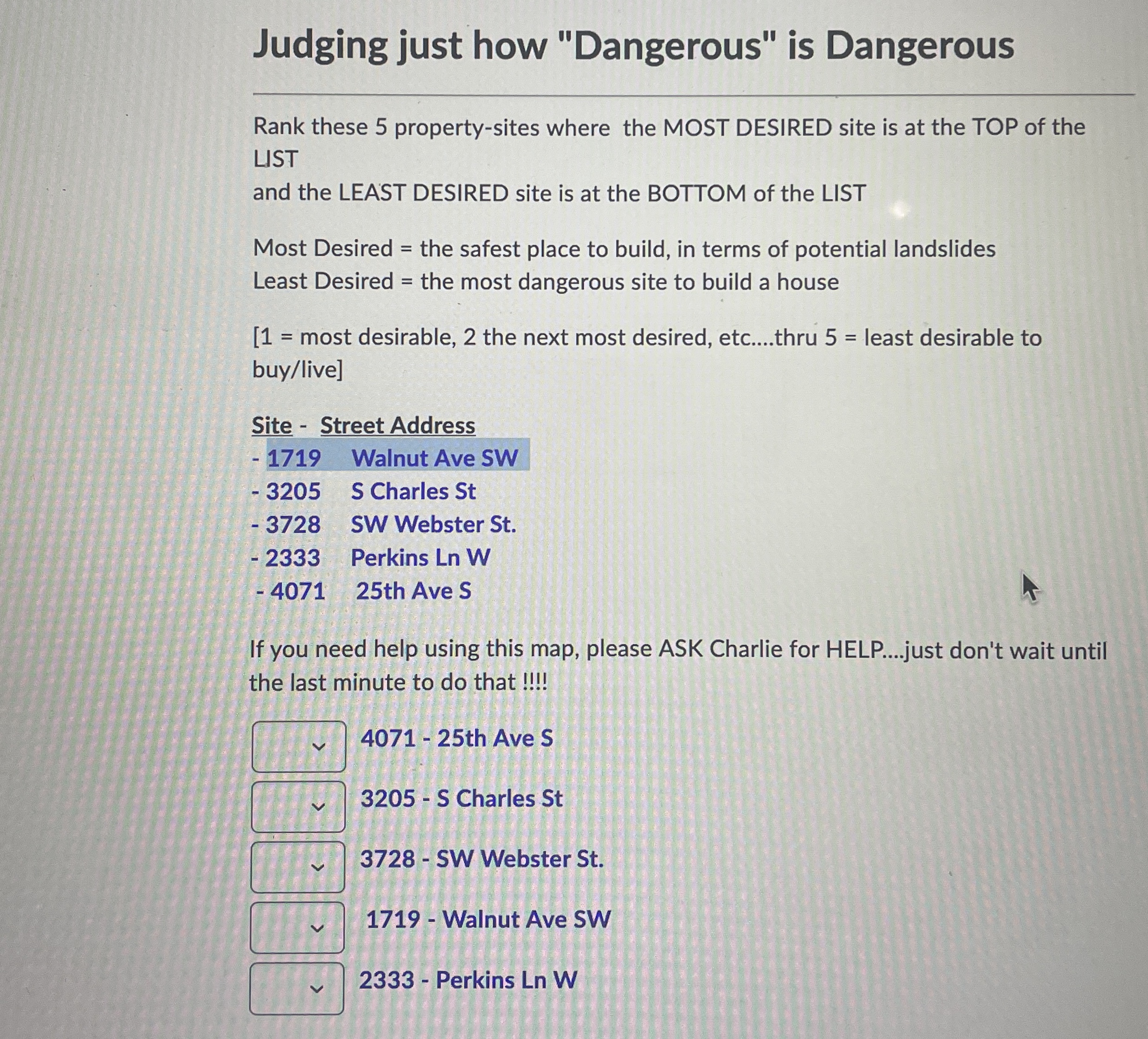 Solved Judging Just How "Dangerous" Is DangerousRank These 5 | Chegg.com