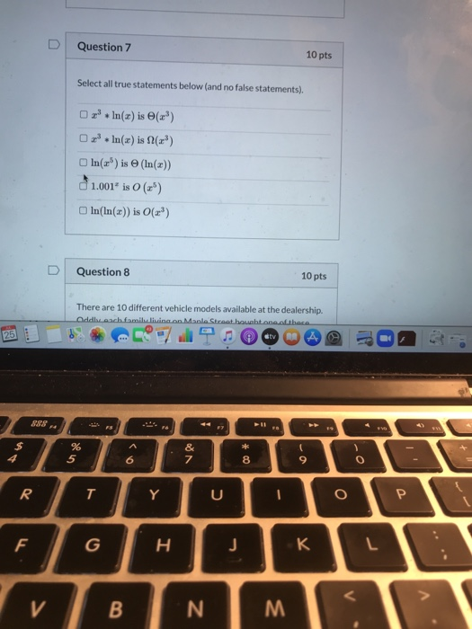 Solved Question 7 10 pts Select all true statements below | Chegg.com
