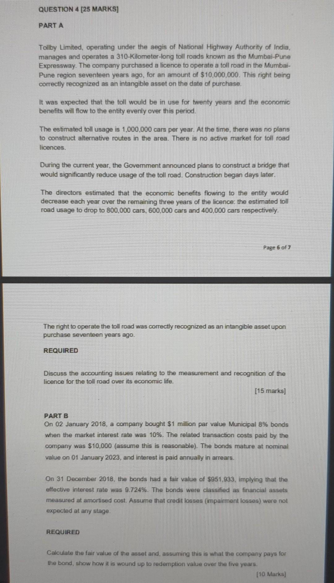 Solved QUESTION 4 [25 MARKS] PART A Tollby Limited, | Chegg.com