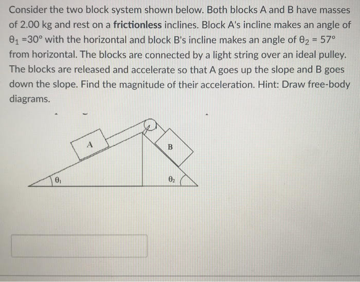 Solved Consider the two block system shown below. Both | Chegg.com