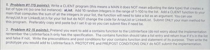 Solved 1. Problem #1 (15 points): Write a CLIENT program | Chegg.com