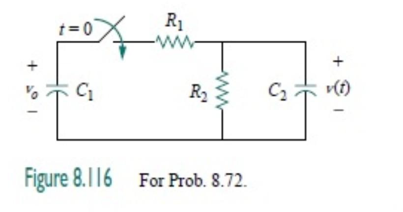 Solved 8.72 The circuit in Fig. 8.116 is the electrical | Chegg.com