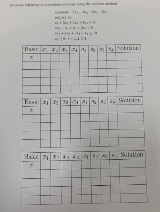 solve the following assignment minimization problem