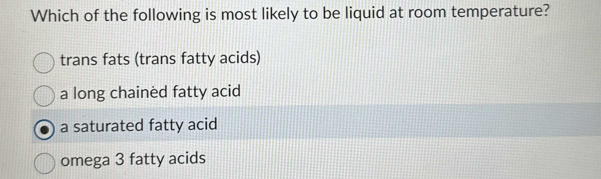 Solved Which of the following is most likely to be liquid at | Chegg.com