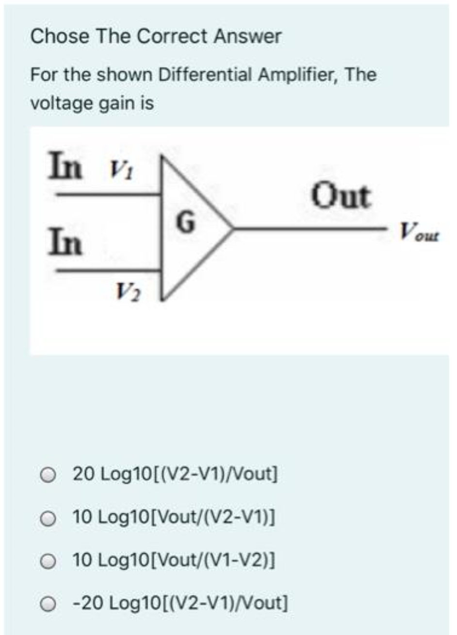 Solved Chose The Correct Answer For The Shown Differentia Chegg Com
