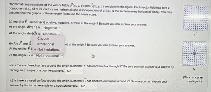 Solved Horizontal cross-sections of the vector fields F(x, | Chegg.com