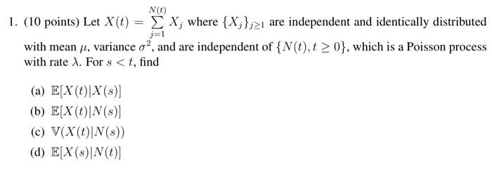 Solved N 1 10 Points Let X T X Where X Jzi Are I Chegg Com