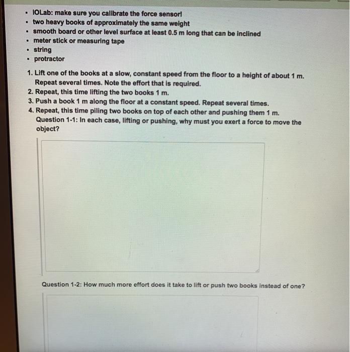 Solved . . . • IOLab make sure you calibrate the force