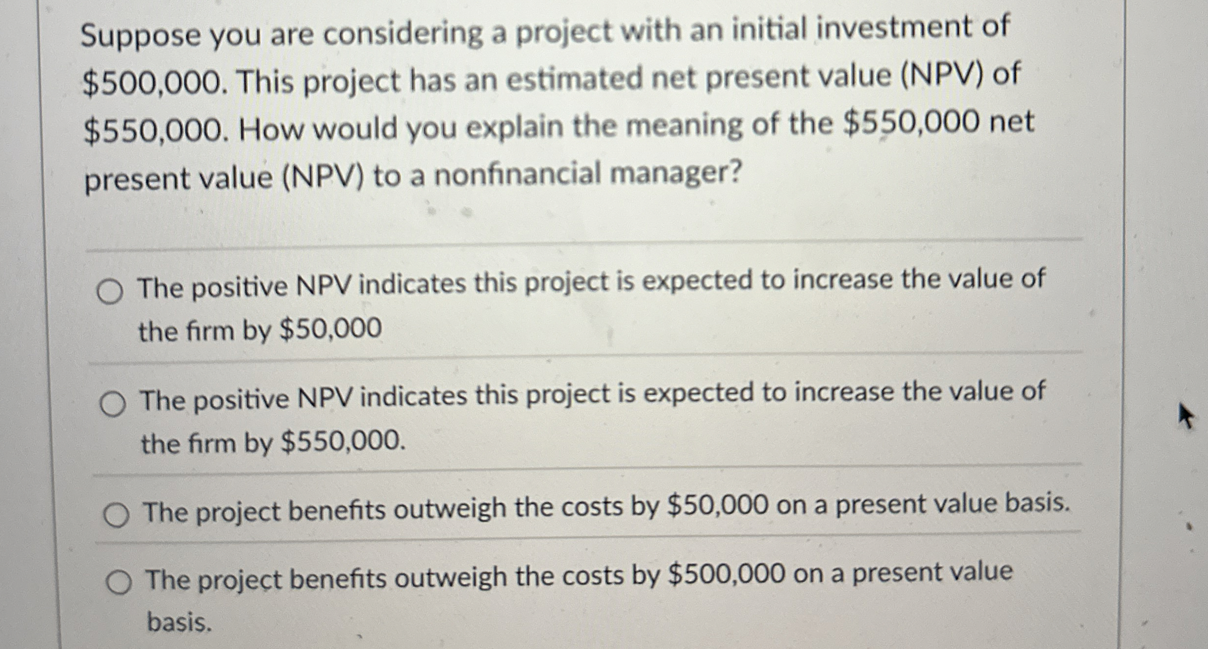 Solved Suppose you are considering a project with an initial | Chegg.com
