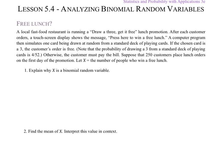 Solved Statistics and Probability with Applications 3c | Chegg.com