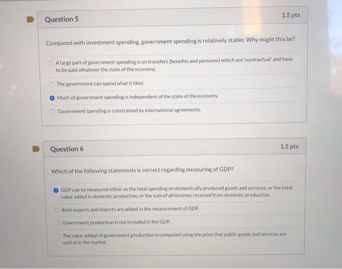 Solved Question 1 1.5 pts Consider the following two | Chegg.com