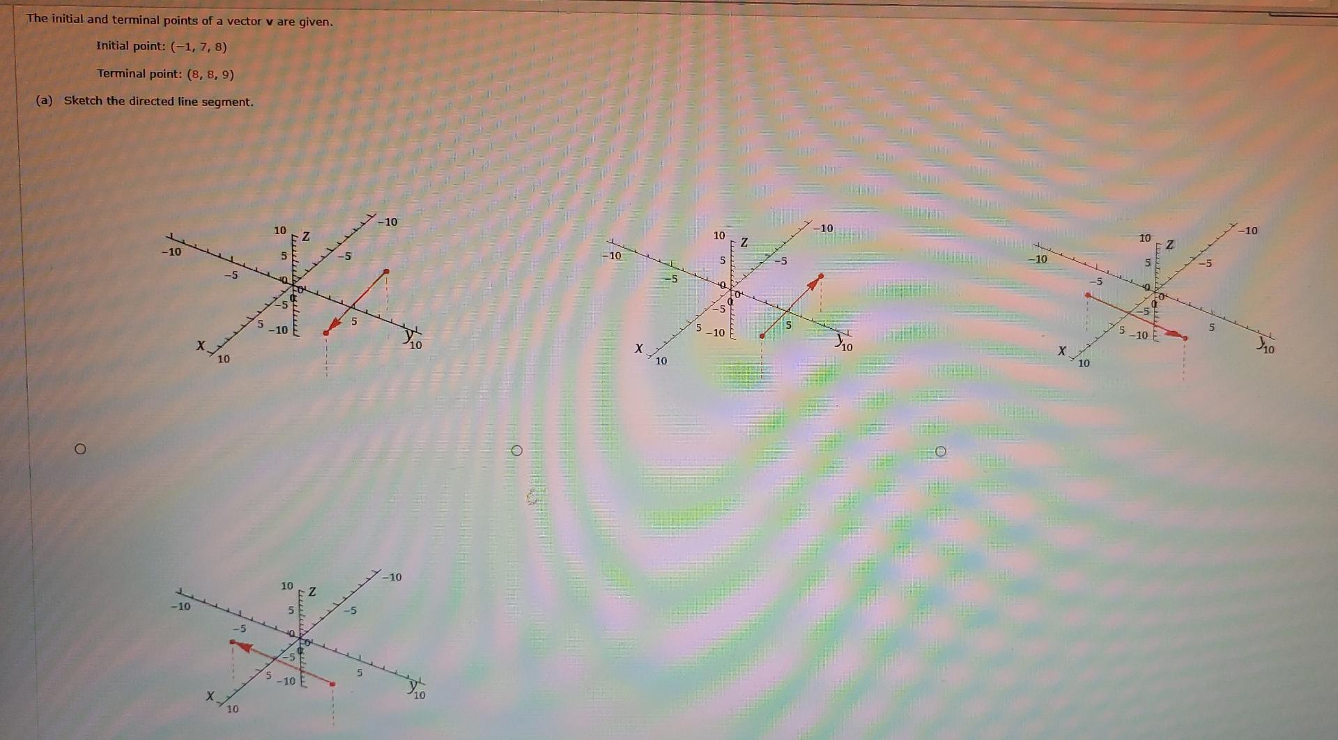 Solved The initial and terminal points of a vector v are | Chegg.com