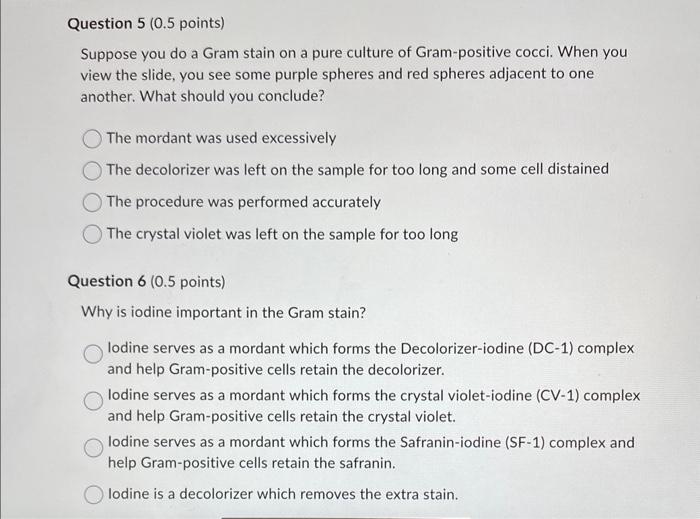 Solved Suppose you do a Gram stain on a pure culture of | Chegg.com