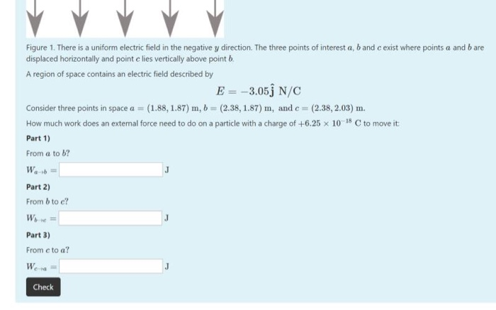 Solved Question: Figure 1. There is a uniform electric field | Chegg.com