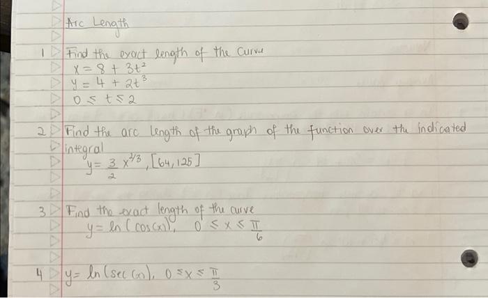 solved-arc-length-find-the-exact-ength-of-the-curve-chegg