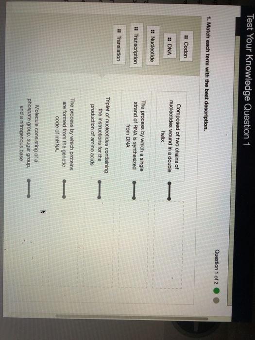 Solved Test Your knowledge Question 1 Question 1 of 2 1. | Chegg.com