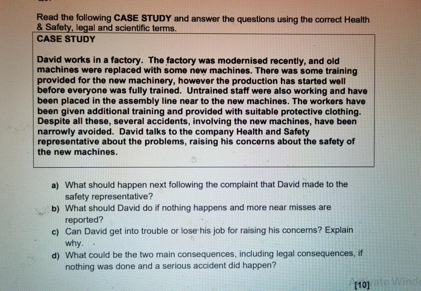 Solved Read the following CASE STUDY and answer the | Chegg.com