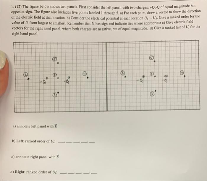 Solved 1. (12) The figure below shows two panels. First | Chegg.com