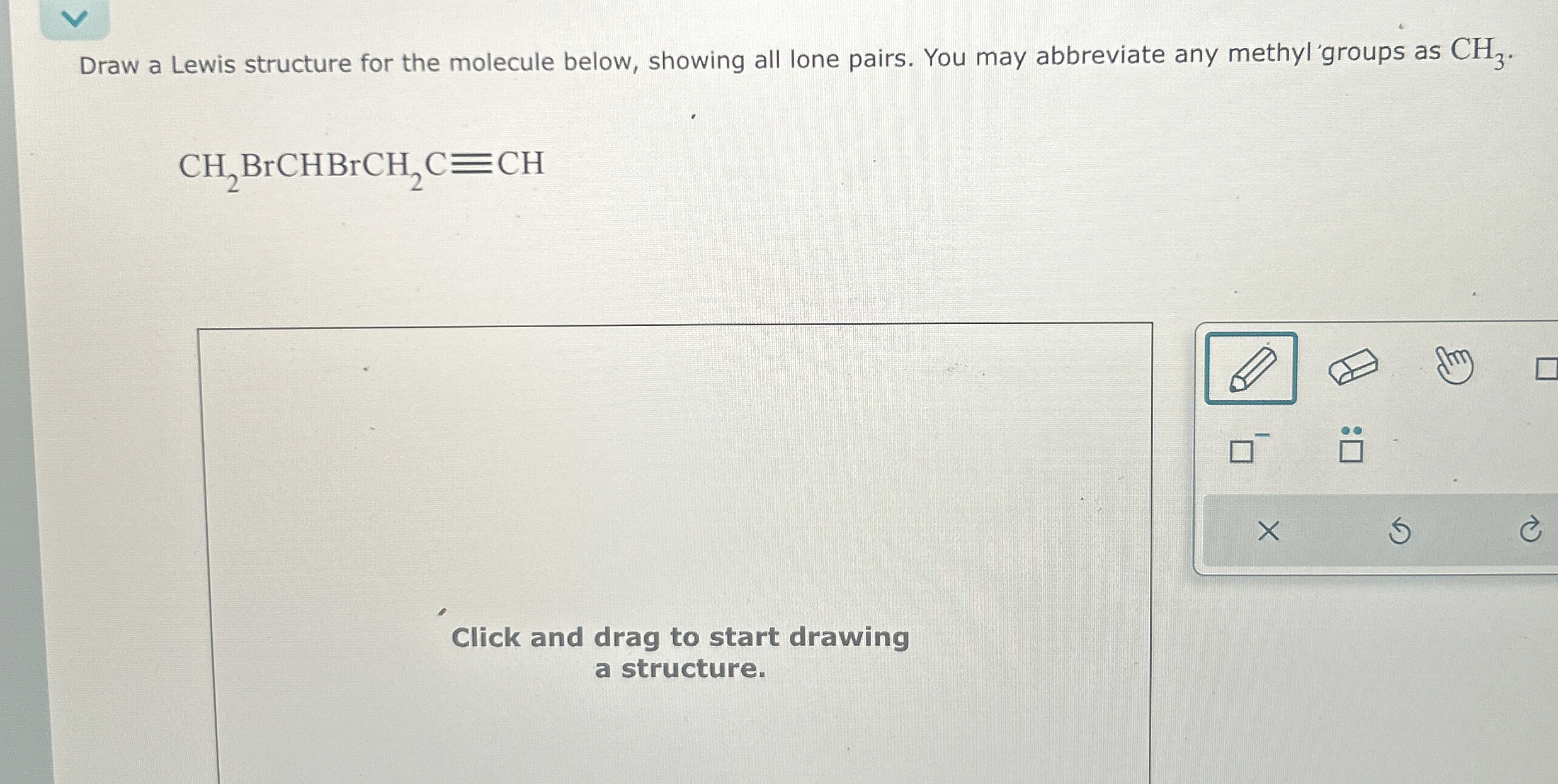 Solved Draw a Lewis structure for the molecule below, | Chegg.com