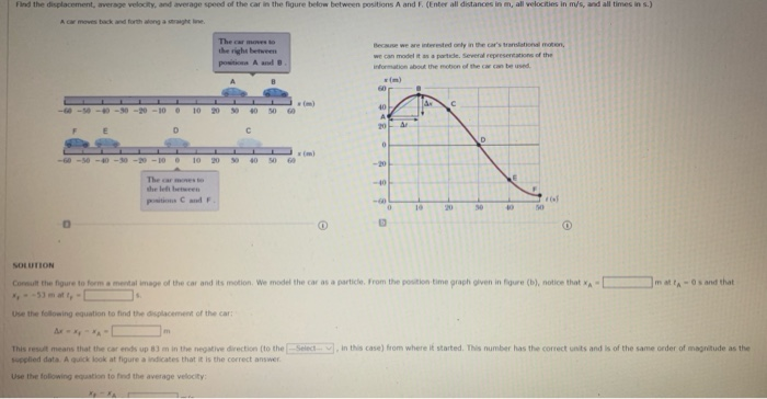 Solved Find The Displacement, Average Velocity, And Average | Chegg.com