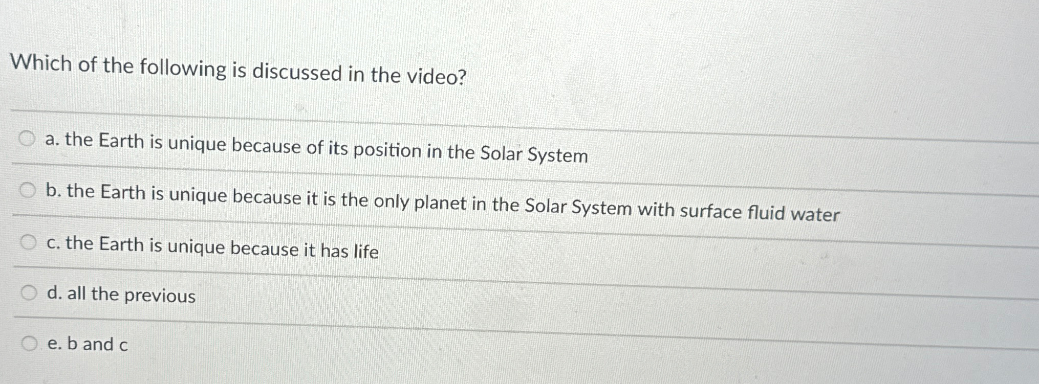 Solved Which Of The Following Is Discussed In The Video?a. 