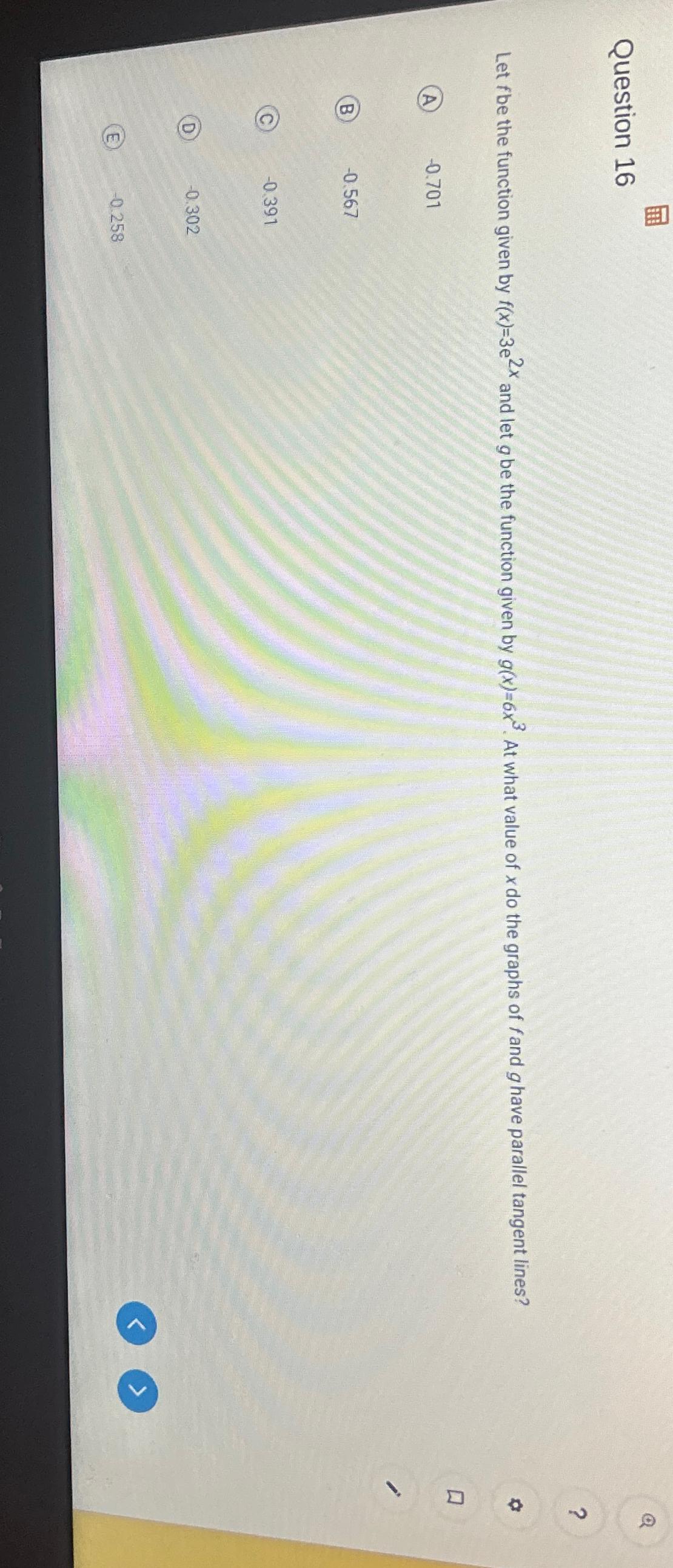 Solved Question 16?Let f ﻿be the function given by f(x)=3e2x | Chegg.com