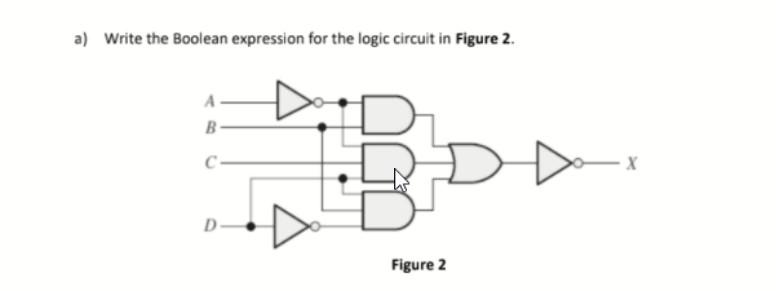 Solved a) Write the Boolean expression for the logic circuit | Chegg.com