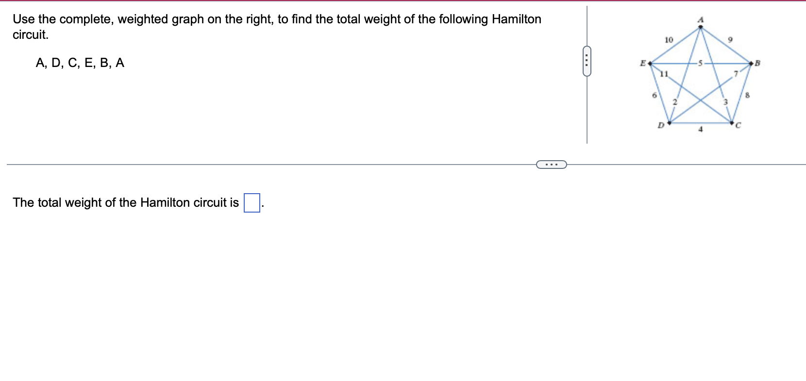 Solved Use the complete, weighted graph on the right, to | Chegg.com