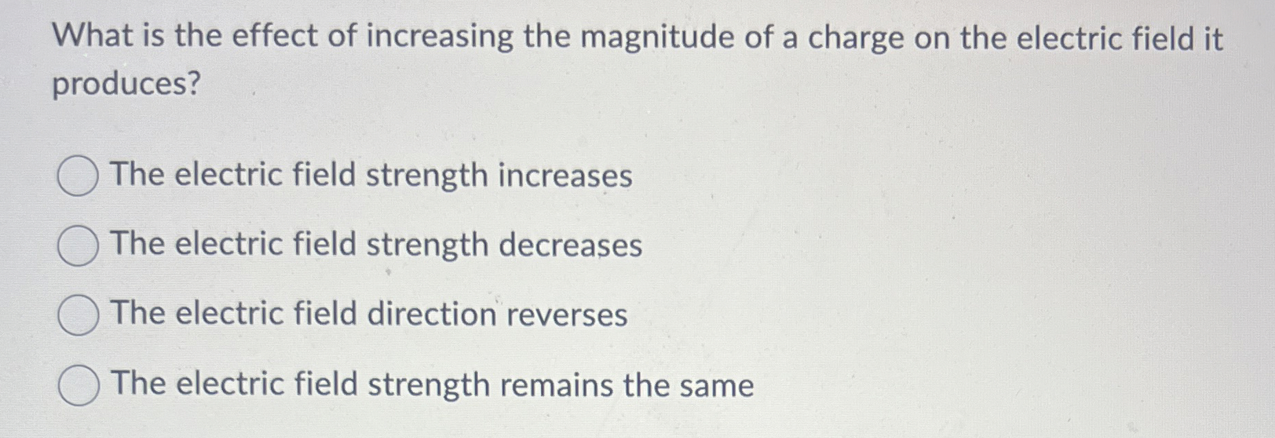 Solved What is the effect of increasing the magnitude of a | Chegg.com