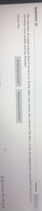 Solved Question 10 5 points Save Answer The diameter of a | Chegg.com