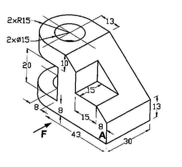 Solved draw the front and top and profile view | Chegg.com